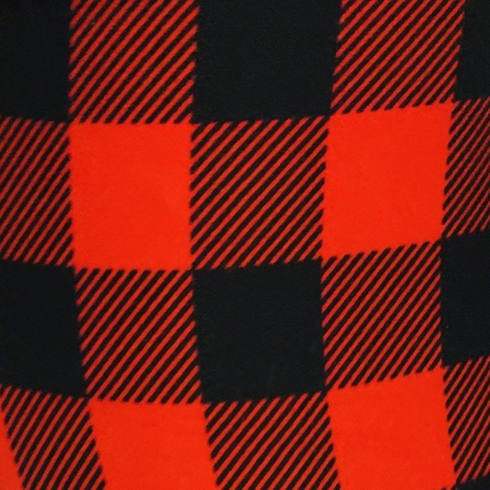 OS/XPLUS NEW Womens Christmas Red Plaid Leggings - No-Roll Waist - Buttery Soft - Picture 3 of 11